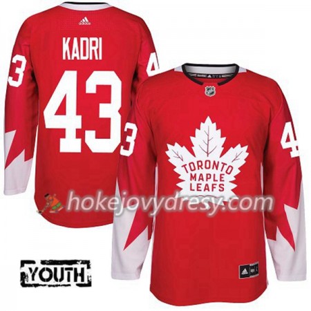 Dětské Hokejový Dres Toronto Maple Leafs Nazem Kadri 43 Červená 2017-2018 Adidas Alternate Authentic